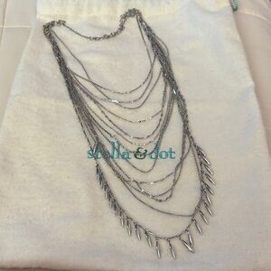 Stella & Dot Silver Multi-Layer Necklace